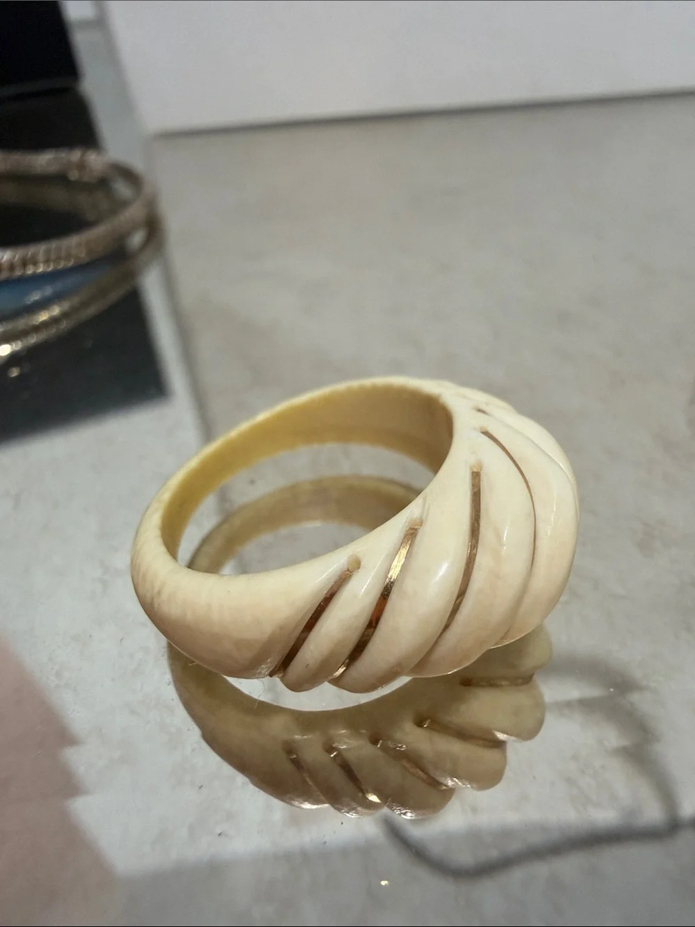 Real Gold Bone Ring